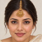 Stunning antique gold plain maangtika
