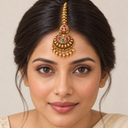 Beautiful stone antique gold maangtika