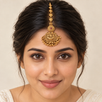Beautiful antique gold floral maangtika