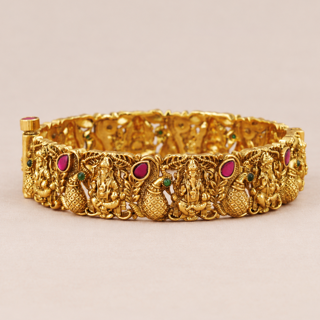 Beautiful antique gold ganesh kada