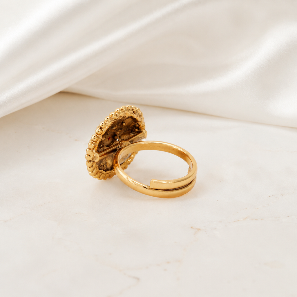Gold Plated Filigree Finger Ring