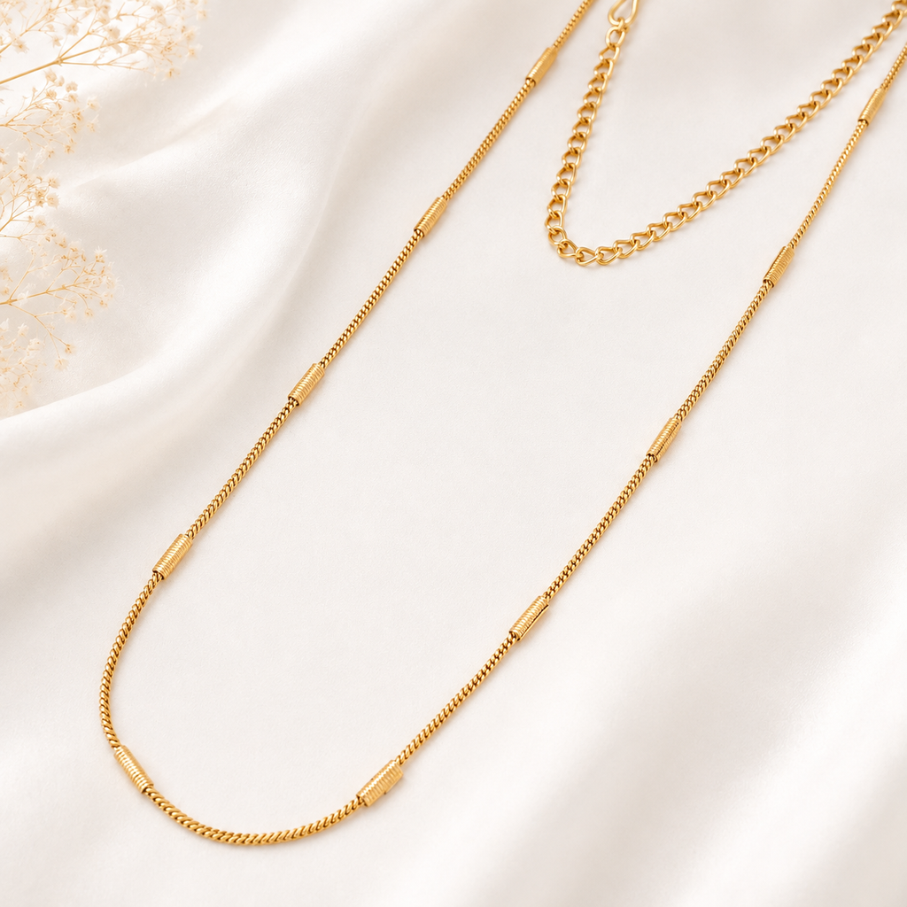 Antique Gold Folding Chain For Women