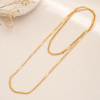 Gold Plated Plain Folding Chain