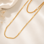 Gold Plated Plain Folding Chain