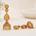 Plain jhumka gold earring