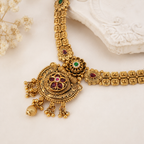 Antique Gold Stone Necklace Set