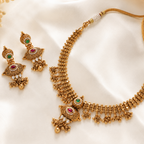 Gold Plated Kundan Stone Necklace Set