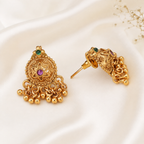 Plain gold ruby necklace set