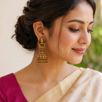Gold Plated Plain Maa Lakshmi Earring