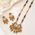 Long multicolor stone Mangalsutra set
