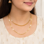 Gold Plated Plain Folding Chain