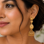 Plain jhumka gold earring