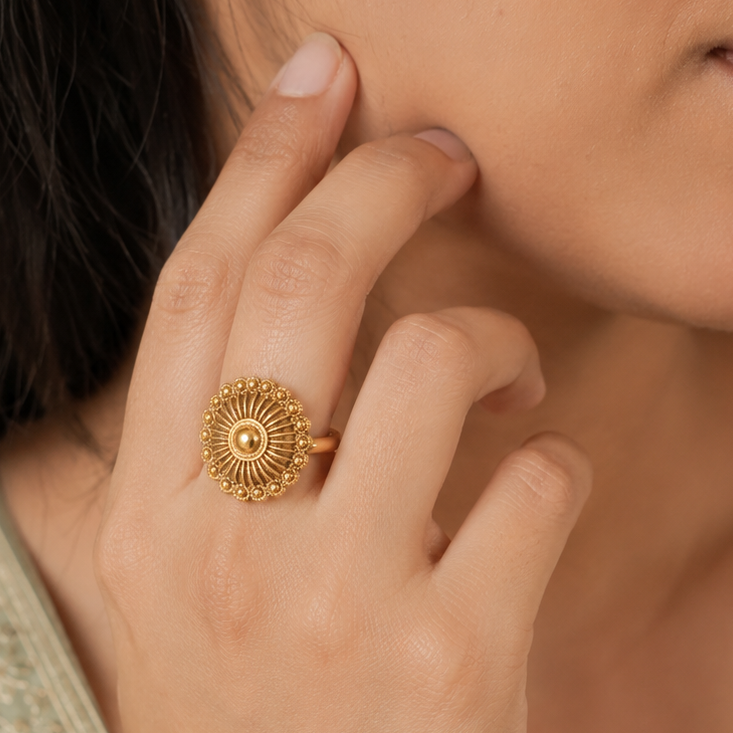 Gold Plated Plain Finger Ring