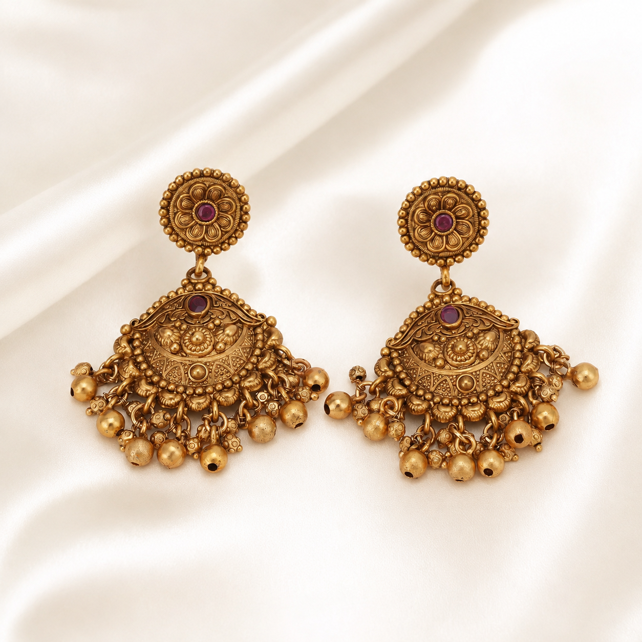Gold Plated Plain Choker Necklace Set