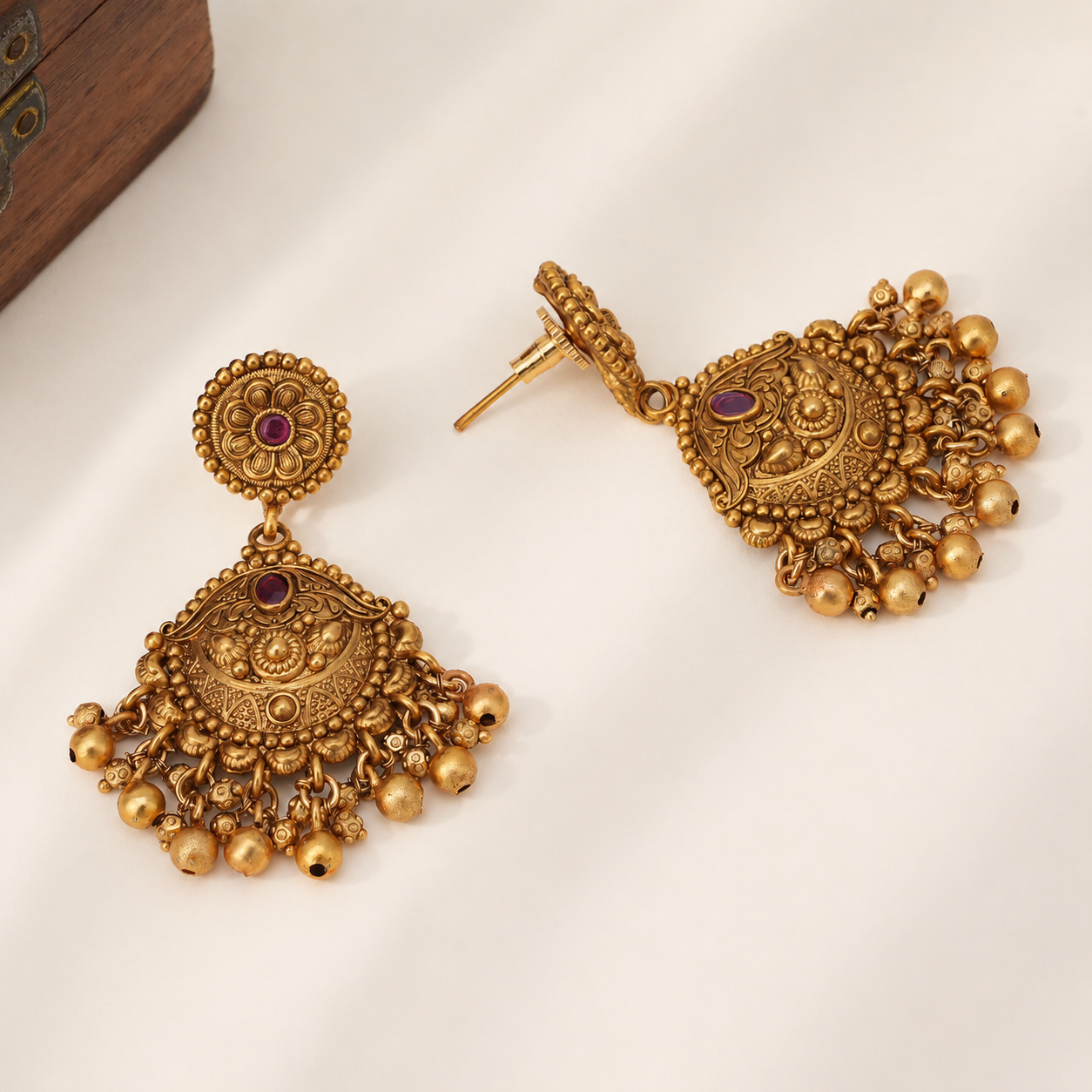 Gold Plated Plain Choker Necklace Set