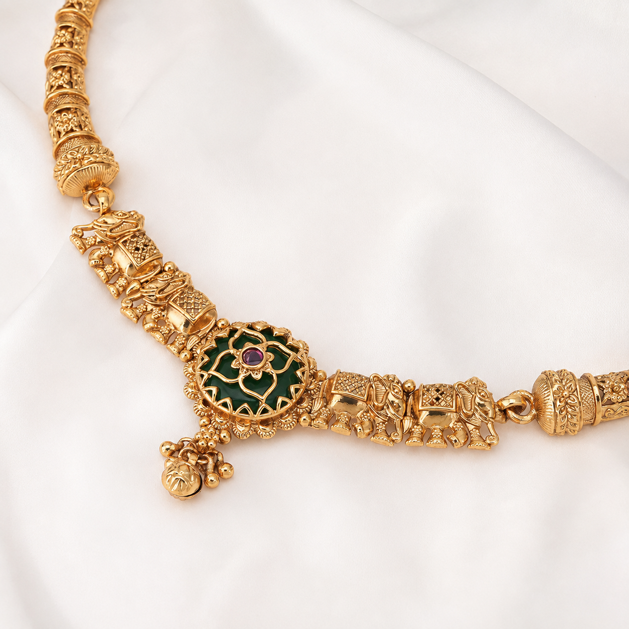 Gold Plated Stone Necklace Set