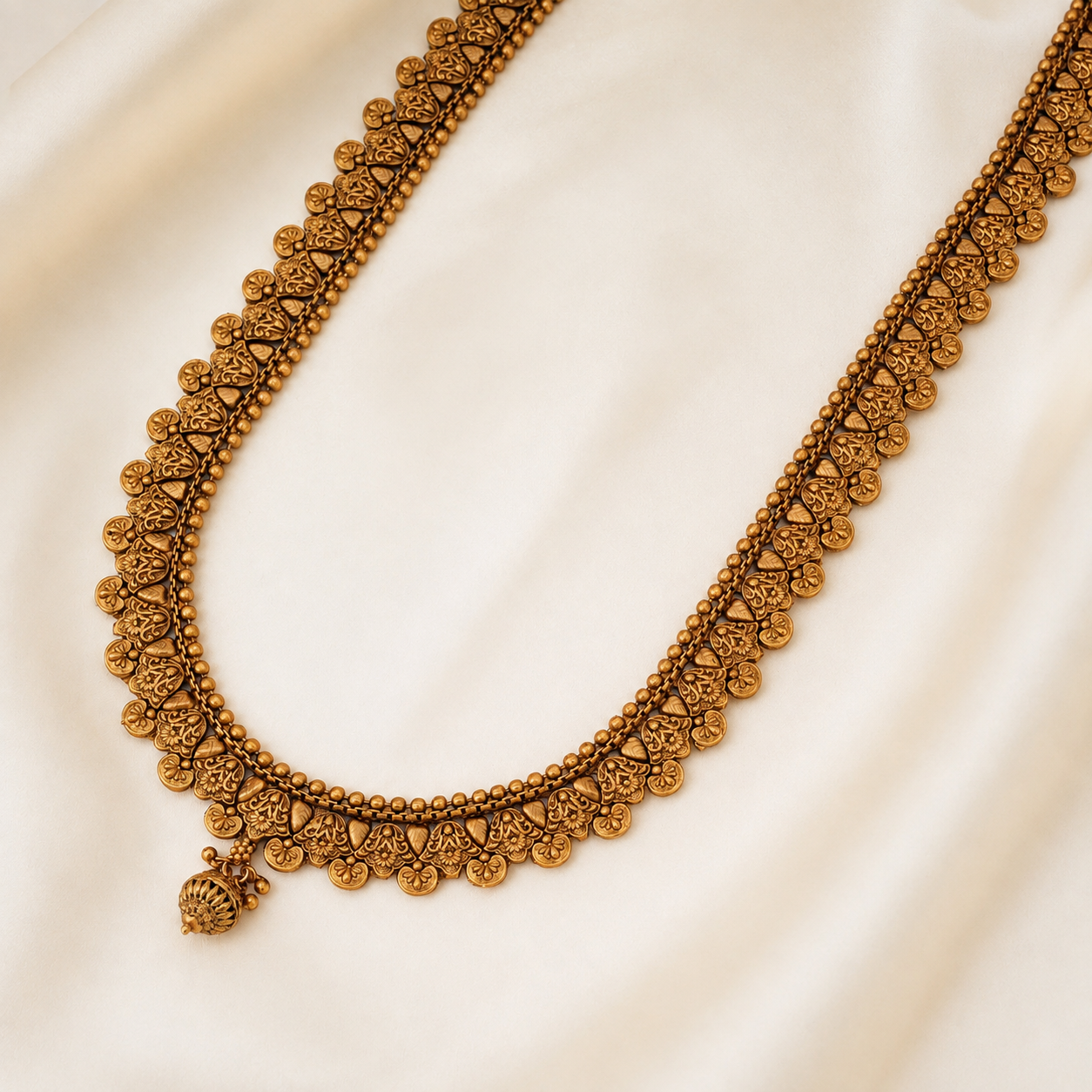 Antique Gold Long Necklace Set