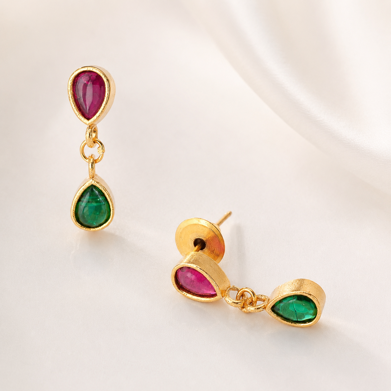 Stunning elegant chain layer kundan necklace set