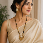 Long multicolor stone Mangalsutra set