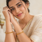 Gold Plated Stone Bangle Set