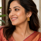 Beautiful maa lakshmi gold stud earring