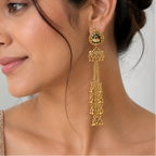 Antique Gold Sunehri Jhalar Danglers