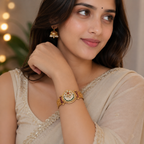 Stunning pearl antique gold openable kada