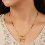 Elegant diamond gold plated mangalsutra