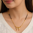 Gold plated diamond mangalsutra