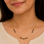 Gold plated ball mangalsutra