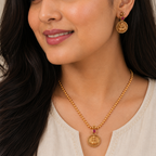 Cute maa lakshmi pendant set I Temple Jewellery
