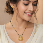Cute elegant antique gold mangalstura set for women
