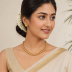 Cute elegant antique gold necklace set for women