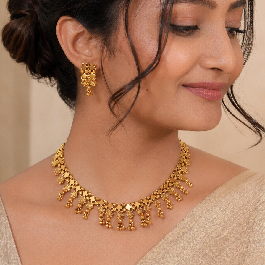 Stunning high gold necklace set