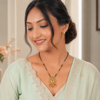 Beautiful elegant antique gold stone mangalsutra set