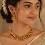 Amazing high gold stone necklace set