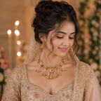 Stunning antique gold zaria tassel necklace set