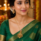 Beautiful stone gold plated pendant set with earring