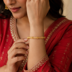 Beautiful plain gold bangle set