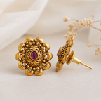 Beautiful stone gold plated stone stud