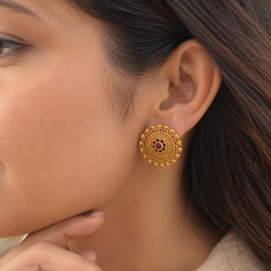 Stunning gold plated plain earring