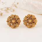 cute small antique gold stud earring