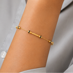 Sleek antique gold mangalsutra bracelet