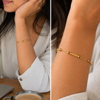 Sleek antique gold mangalsutra bracelet