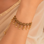 Delicate antique gold pearl bracelet