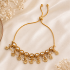 Delicate antique gold kundan bracelet