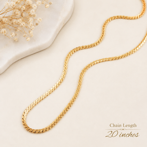 Snake layered gold plated chain