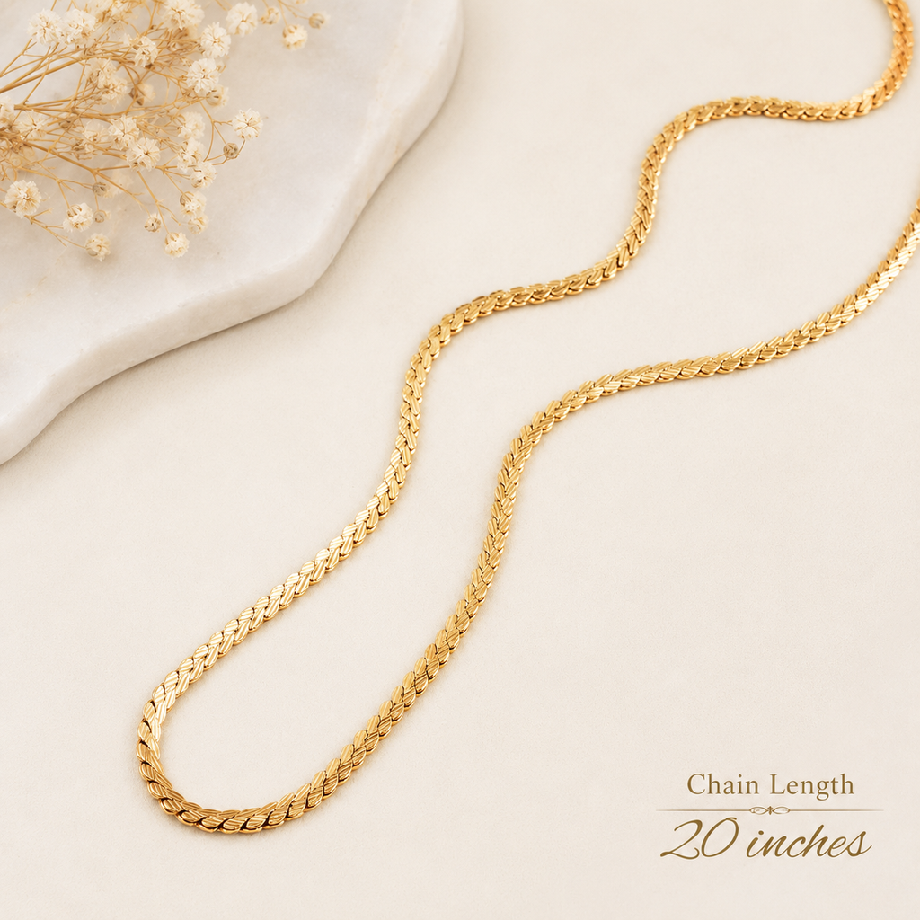 Snake layered gold plated chain