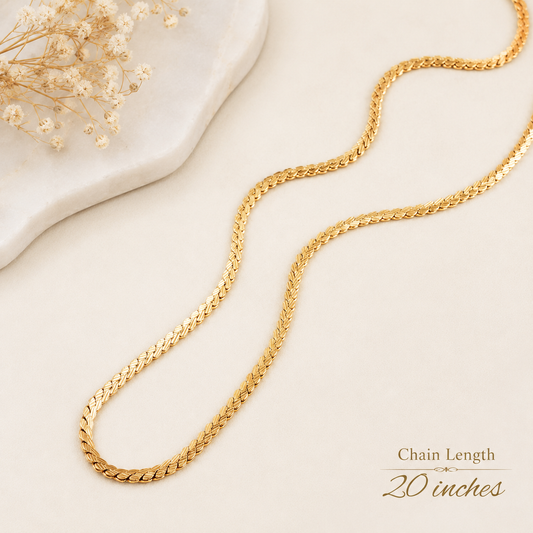 Snake layered gold plated chain