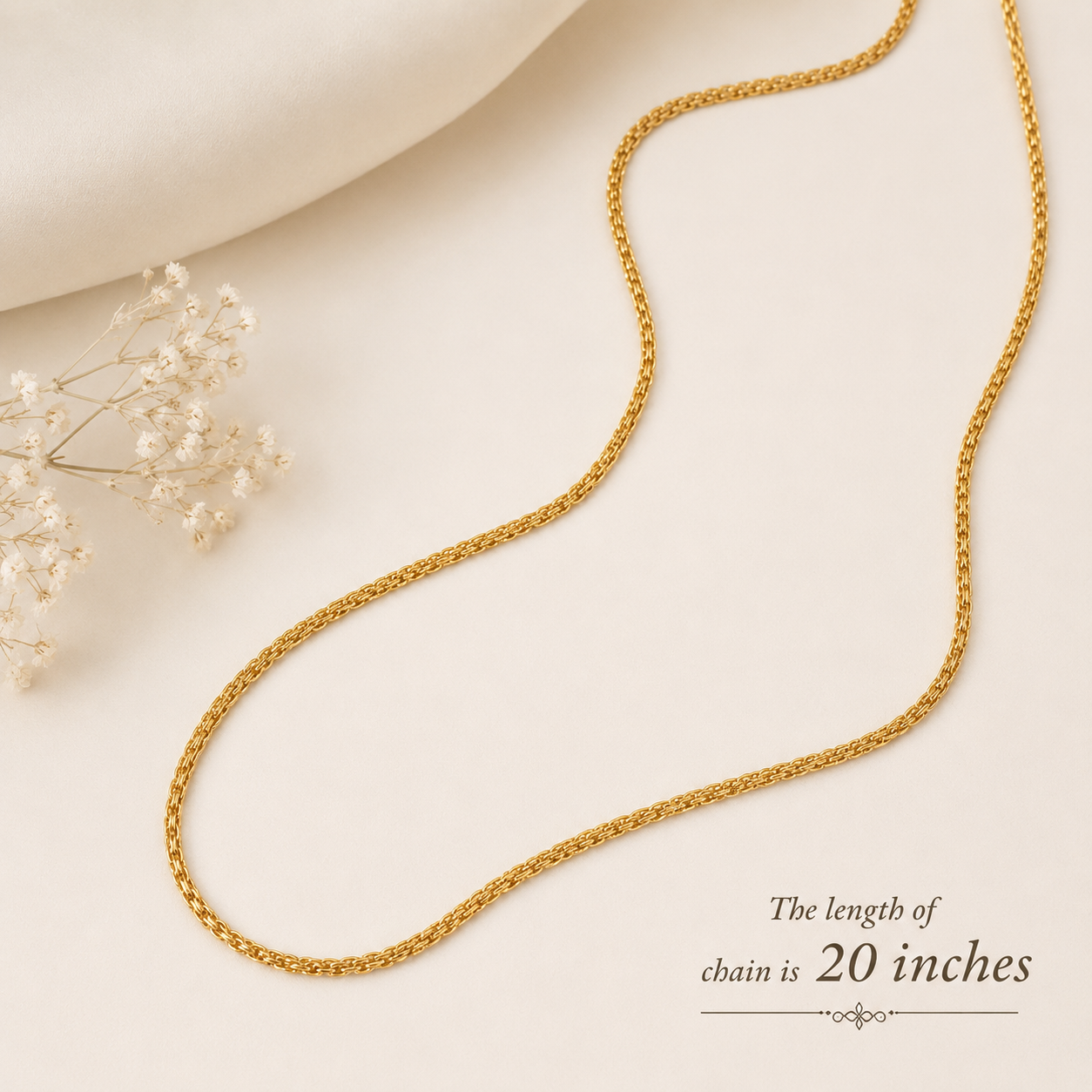 Plain gold plated chain